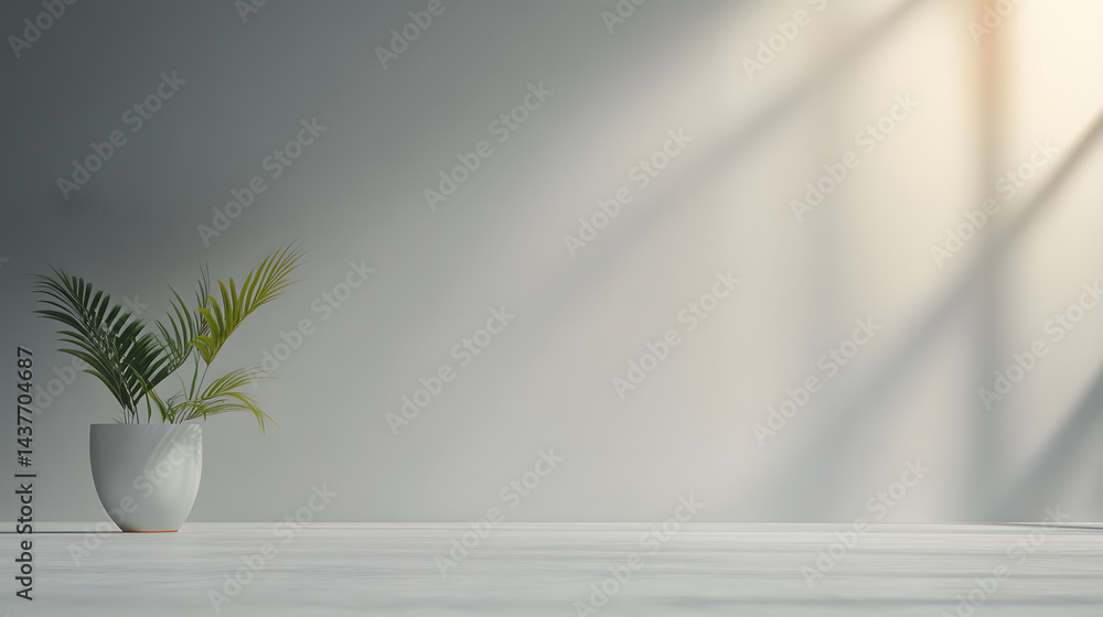 Poster grey studio background is clean and versatile space for displaying products in abstract montages.