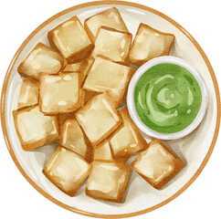 watercolor pandan custard toast