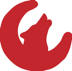 Wolf simple icon. Vector ICON all icon Viktor