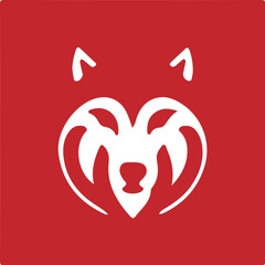 Wolf simple icon. Vector ICON all icon Viktor