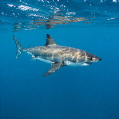 Naklejka premium Shark underwater 