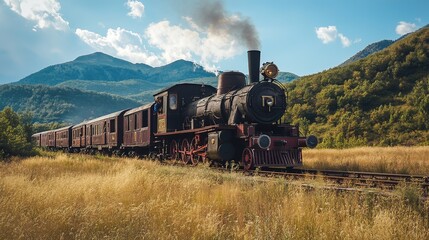 Scenic Train Journey Through Breathtaking Landscape, Adventure Awaits at Every Turn, Exploring Nature and Adventure from the Rails
