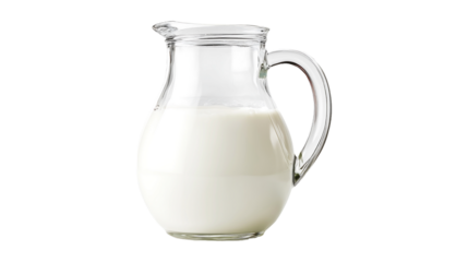 Traditional Milk Jug in Transparent Glass A Classic Kitchen Essential for Everyday Use