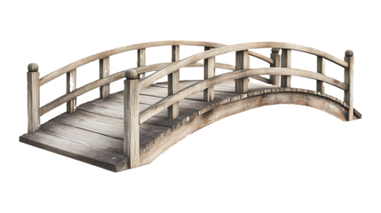 Wooden Footbridge Rustic Design for Garden and Park Settings