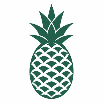 recommend clip art: pineapple vector illustration silhouette on white background
