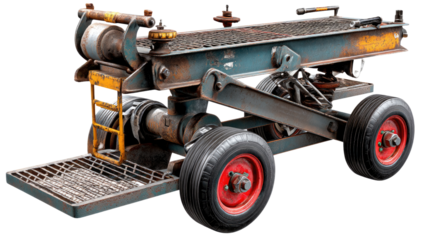 Industrial Machine: A detailed depiction of a robust industrial machine, showcasing the raw power and intricate engineering within the modern sector.