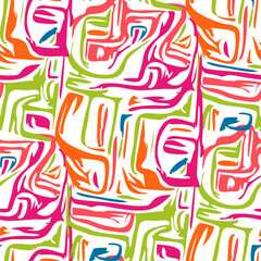 Seamless pattern with bright abstract spots. Vector illustration