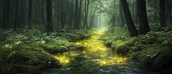 Obraz premium Enchanting Fairy Stream