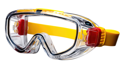 Safety Goggles for Protection: A close-up shot of safety goggles, designed to shield the eyes from potential workplace hazards, showcases their protective properties and modern design.