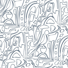 Seamless pattern with a simple abstract drawing. Vector illustration.