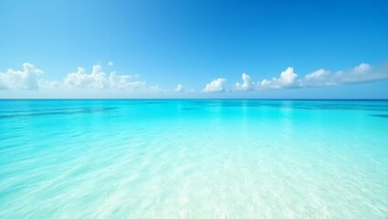 Obraz premium Tropical blue ocean with white sand underwater. very beautiful scenery. with the blue sky