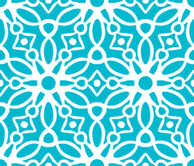 Seamless pattern with stylized ethnic pattern. Hand-drawn illustration. Vector