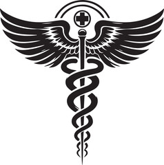 Caduceus Snake Medical Health Logo Symbol Asclepius Wand And Health Related Icon