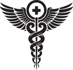 Caduceus Snake Medical Health Logo Symbol Asclepius Wand And Health Related Icon