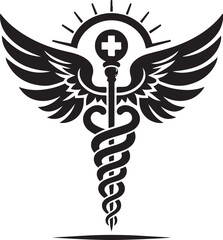 Caduceus Snake Medical Health Logo Symbol Asclepius Wand And Health Related Icon