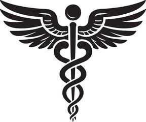 Caduceus Snake Medical Health Logo Symbol Asclepius Wand And Health Related Icon