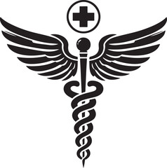 Caduceus Snake Medical Health Logo Symbol Asclepius Wand And Health Related Icon