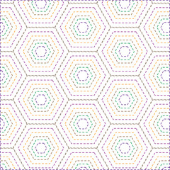 Seamless pattern with geometric shapes