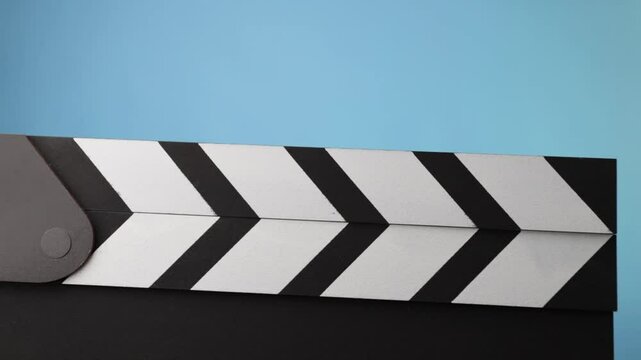 movie clapperboard close-up