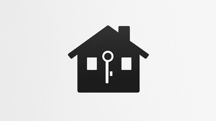 Fototapeta premium House key ownership home security graphic design