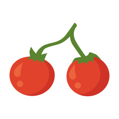 Illustration of Two Red Tomatoes