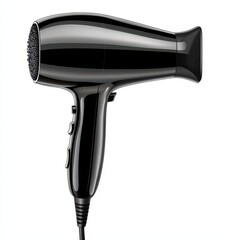 Isolated glossy hair dryer appliance tool equipment on white background