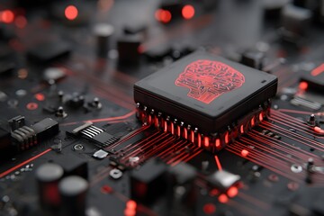 Ai generate concept. Artificial Intelligence Content Generator tool. Computer chip processor technology for AI assistant to graphic design, translate language, chat bot, generate images, write code