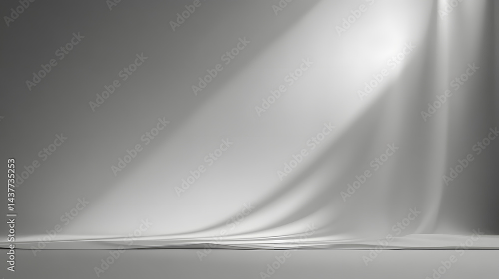 Poster grey studio background is clean and versatile space for displaying products in abstract montages.