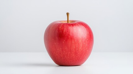 Red Apple Still Life - Fresh Fruit on White Background red apple fresh fruit healthy eating simple
