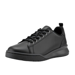 Blank black sneaker isolated on transparent background