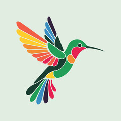 a cute Hummingbird hand drawn vector art illustratio
