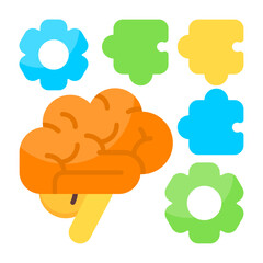 Brain Puzzle Icon