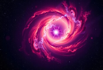 Cosmic nebula swirls around a vibrant star cluster, deep space background, cosmic, backdrop