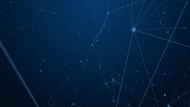 Technology network background AI Blockchain supply chain business smart contract, Cyberspace, and technology digital connection abstract background concept. 4k