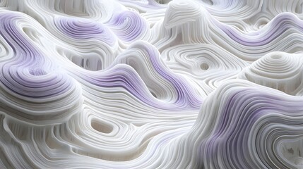 Obraz premium Serene Interplay of Pale Lavender and Soft Peach in Abstract Design