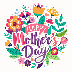 Happy Mothers Day a vector greeting design for the mothers day 