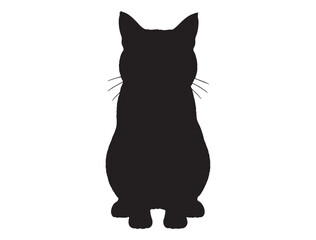 CAT SILHOUETTE WHITE BACKGROUND