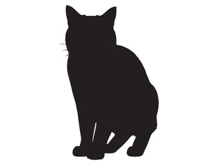 CAT SILHOUETTE WHITE BACKGROUND