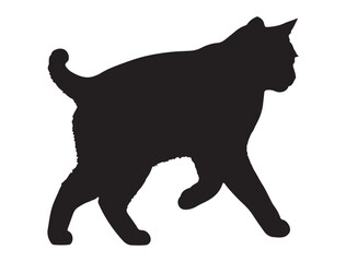 CAT SILHOUETTE WHITE BACKGROUND