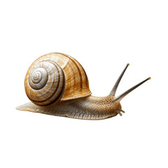 Slow and Steady: Snail in Natural Detail (transparent background)