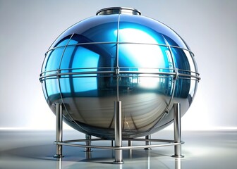 Spherical Water Tank, Modern Storage, Steel Tank, Water Reservoir