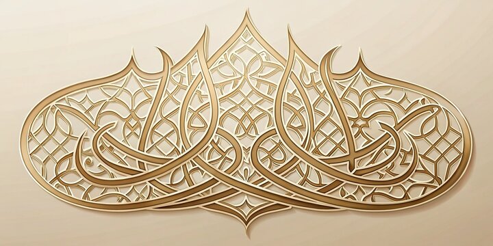 Vav Harfi Arabic Calligraphy Alphabet Art