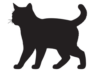 CAT SILHOUETTE WHITE BACKGROUND