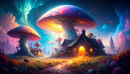 Obraz premium the magic mushroom