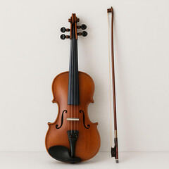 Fototapeta premium Violin stringed musical instrumental with fiddle