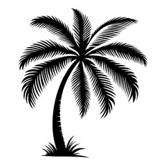 Obraz premium palm tree silhouette vector style