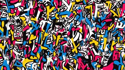 Obraz premium Colorful Graffiti Pattern Background