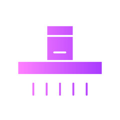 Smoke extraction gradient icon