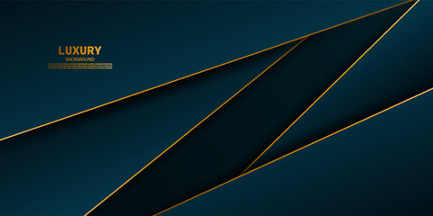 Modern abstract dark blue 3D background. Triangle lines on bright colored geometric design. Cool paper cut background vector illustration. Vector eps10