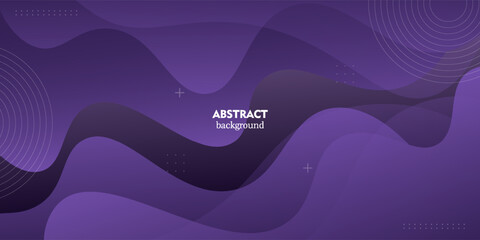 Dark purple gradient illustration background with wave shape. Abstract background design with simple geometric style. Cool design. Vector Eps10